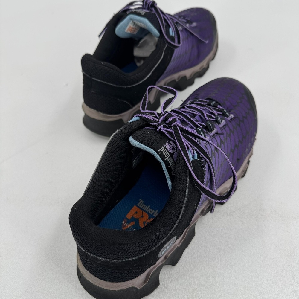 Timberland Pro A1791 Work Shoes WOMENS Black Purple Lace Up Comp Toe SIZE 9 - Picture 6 of 15